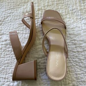 Nine West Block Heel Slide Sandals
